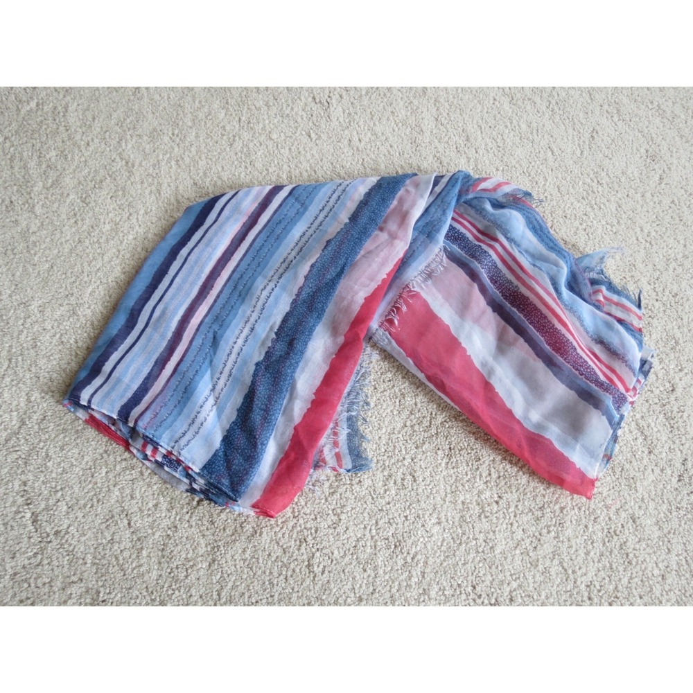 Red White and Blue Patriotic American Women's Scarf 29.5x72 Inch